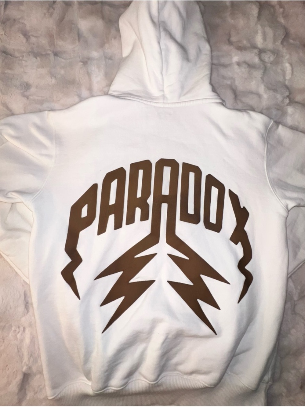 PARADOX Graphic cream Hoodie in Brown Print | S |
